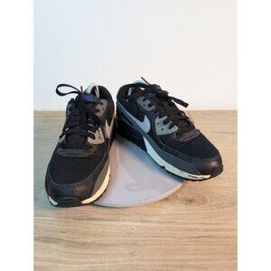 Nike Air Max 90 Mens Size 9 Blue Black Leather Men’s Trainers Gym Shoe